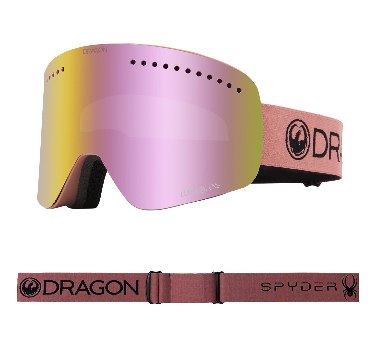 NFX - Dusty Rose Spyder Collab with Lumalens Pink Ionized & Lumalens Dark Smoke Lens