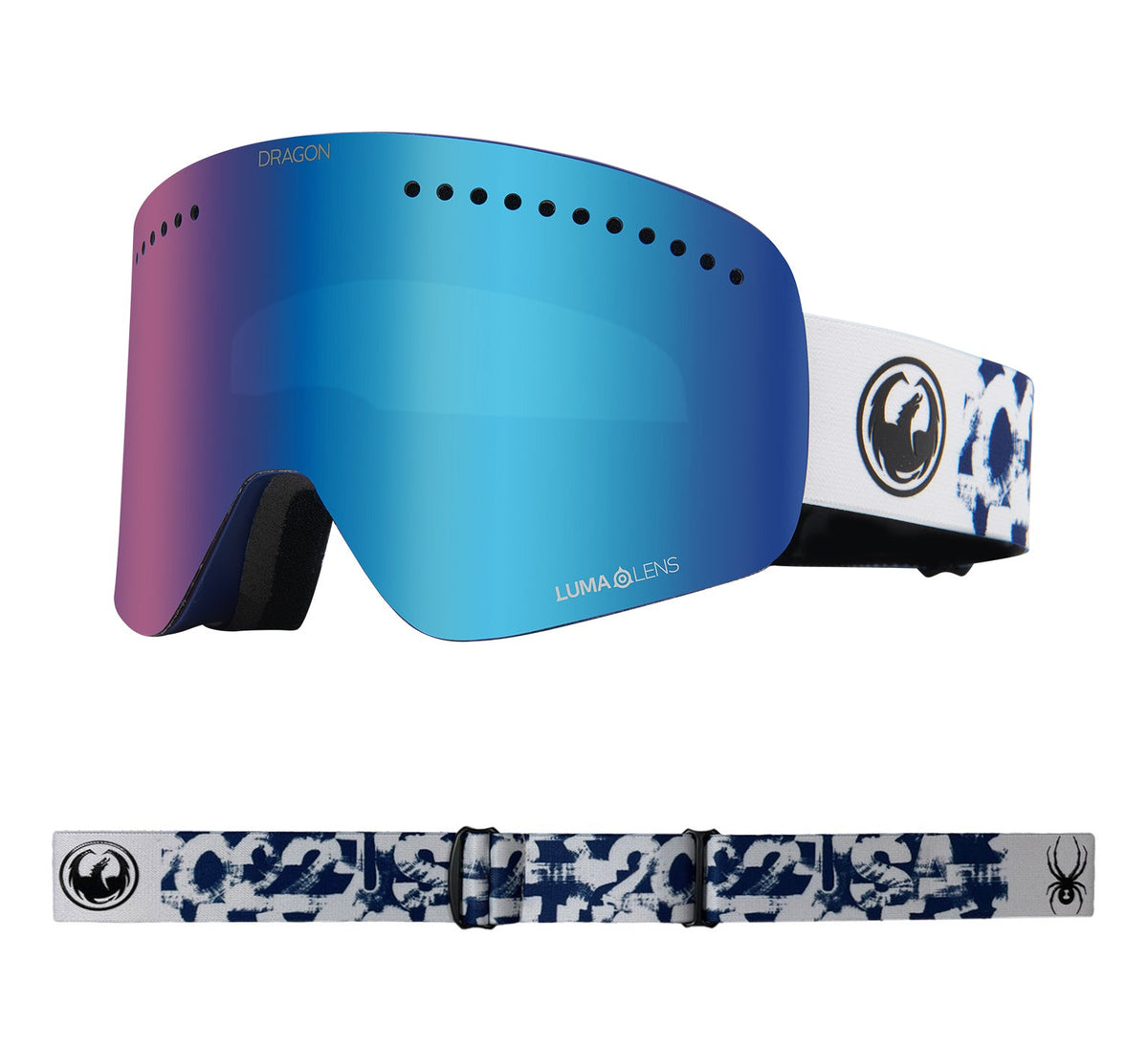 NFX - Eric Haze Spyder Collab with Lumalens Blue Ionized &amp; Lumalens Light Rose Lens