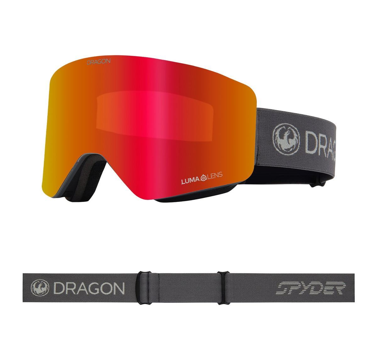 R1 OTG - Polar Grey Spyder Collab with Lumalens Red Ionized &amp; Lumalens Light Rose Lens